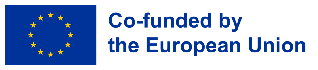 Logo „Kofinanziert von der Europäischen Union“ mit EU-Flagge